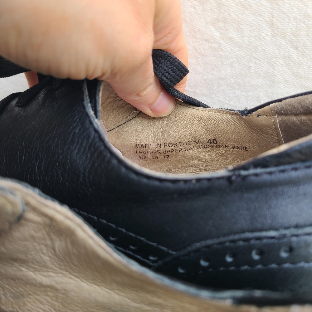 Black EU 40 100% Leather Buttery Soft Oxford‎ Cap Toe Platform Shoes Portugal - Picture 6 of 8